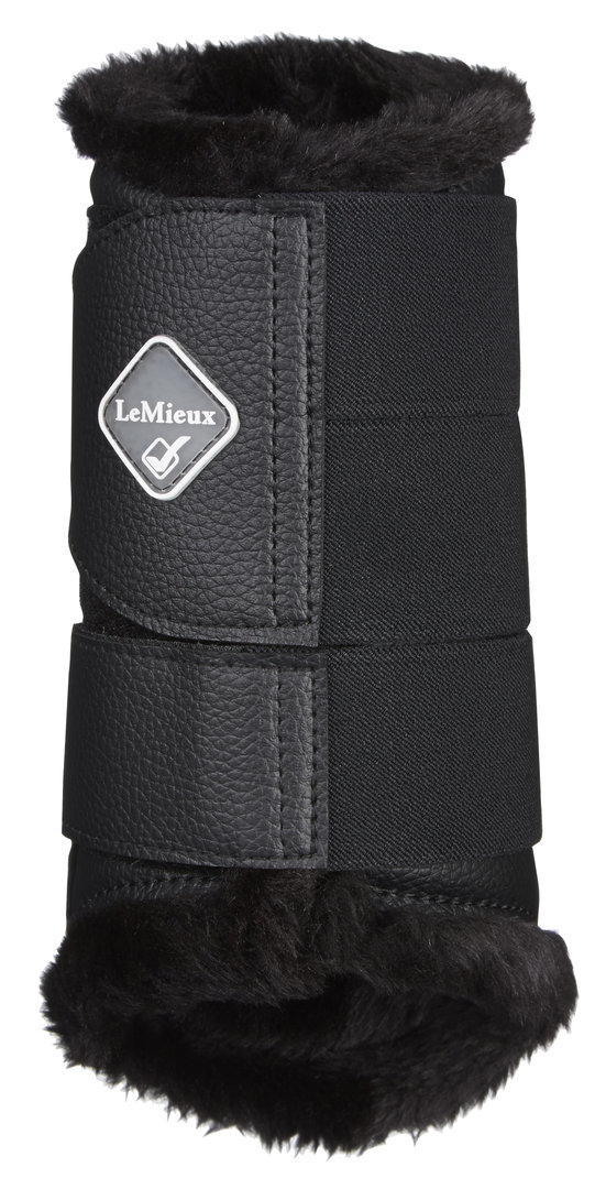 LeMieux Fleece lined Brushing Boots Black/Black